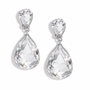 Faceted Crystal Teardrop Dangle Earrings