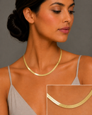 GOLD FLAT SNAKE CHAIN NECKLACE
