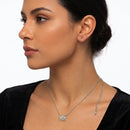 Tazza Women's Silver-Tone Dainty Elephant Pendant Necklace | Lucky Elephant Charm Pendant with Sparkling Accent | Fashion Costume Jewelry