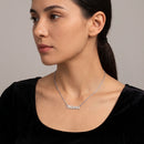 Tazza Women's Silver-Tone Cursive Mama Nameplate Necklace | Dainty Mother's Script Pendant Necklace | Fashion Costume Jewelry