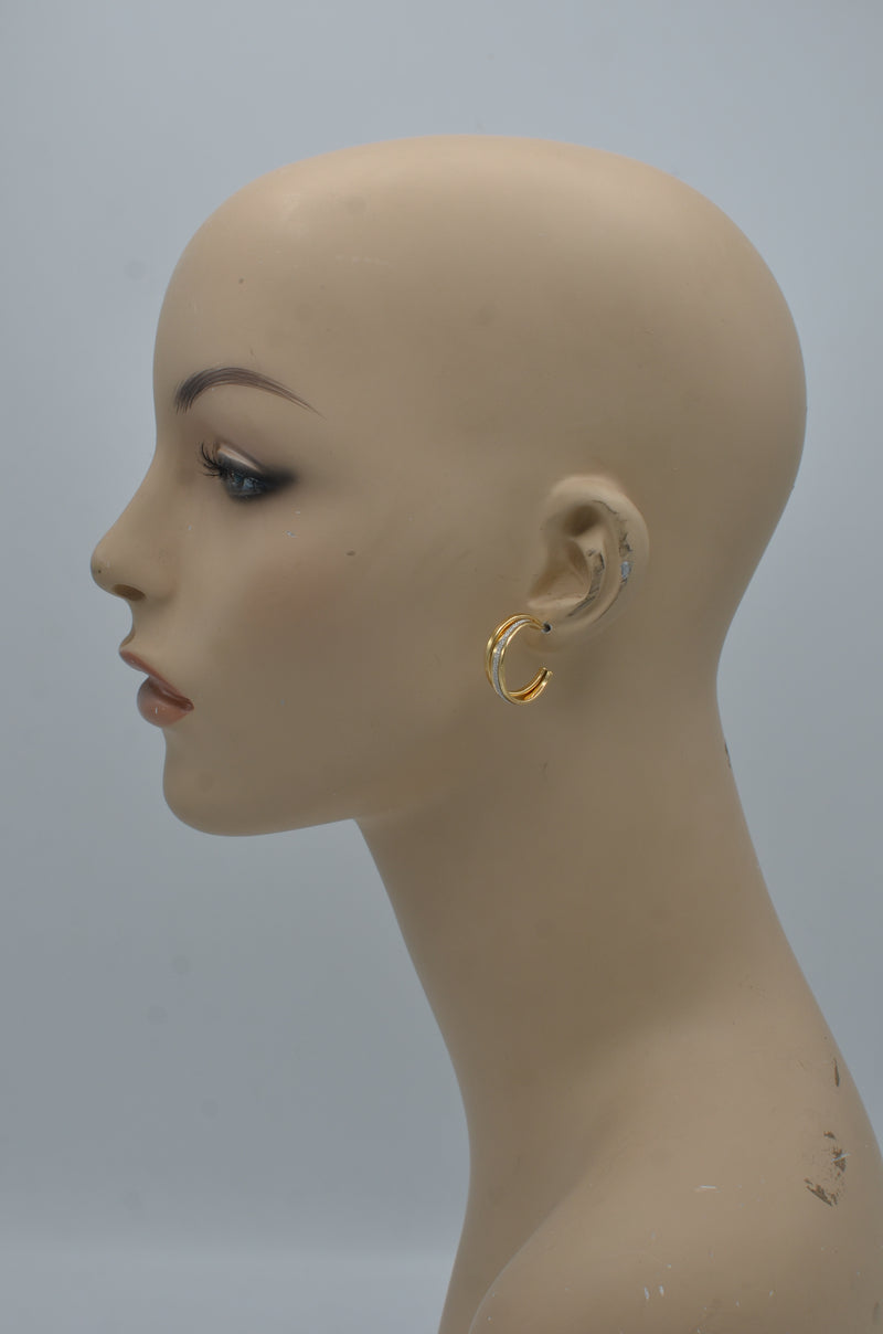 Gold Glittering Stud Earring