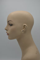 Two Tone Crossover small Hoop Earrings