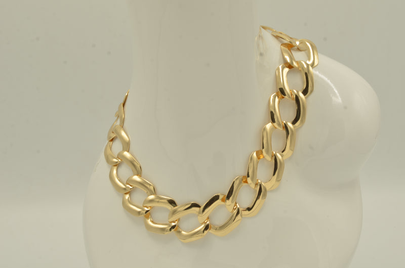 Shiny Gold Link chain Necklace