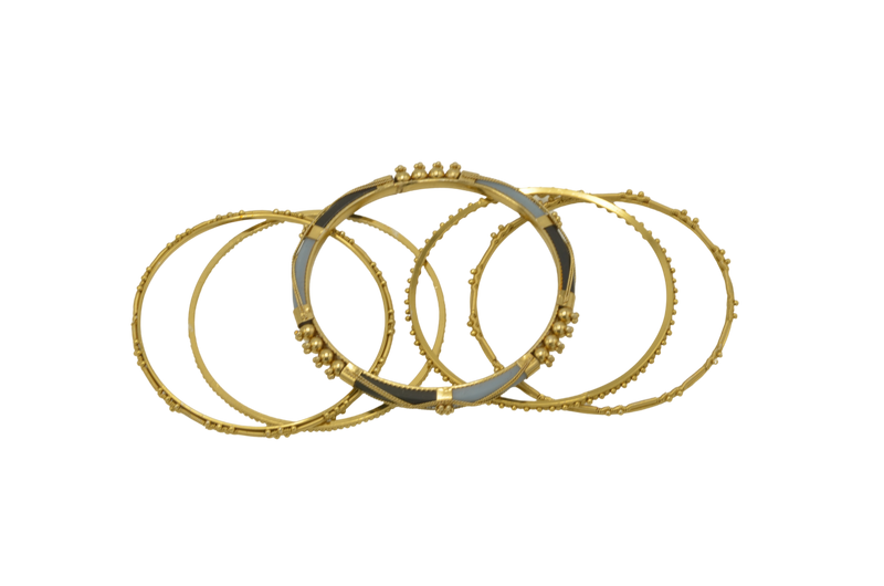 Gold 5 pcs bangle set