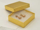 Gold Fire Ball Crystal And Champagine Pearl Drop Earrings