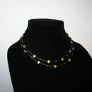 Brushed Metal Bubble Illusion Necklace And Earrings Set