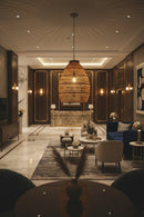 Bohemian Rattan Woven Pendant Light Classic Ceiling Lighting Fixture 22x16"