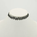 BLACK CHROCHET STRETCH TATTOO CHOKER NECKLACE