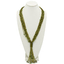 Olive multi layered Seed beads tassel long Necklace