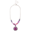 SILVER OX PURPLE MIX NECKLACE