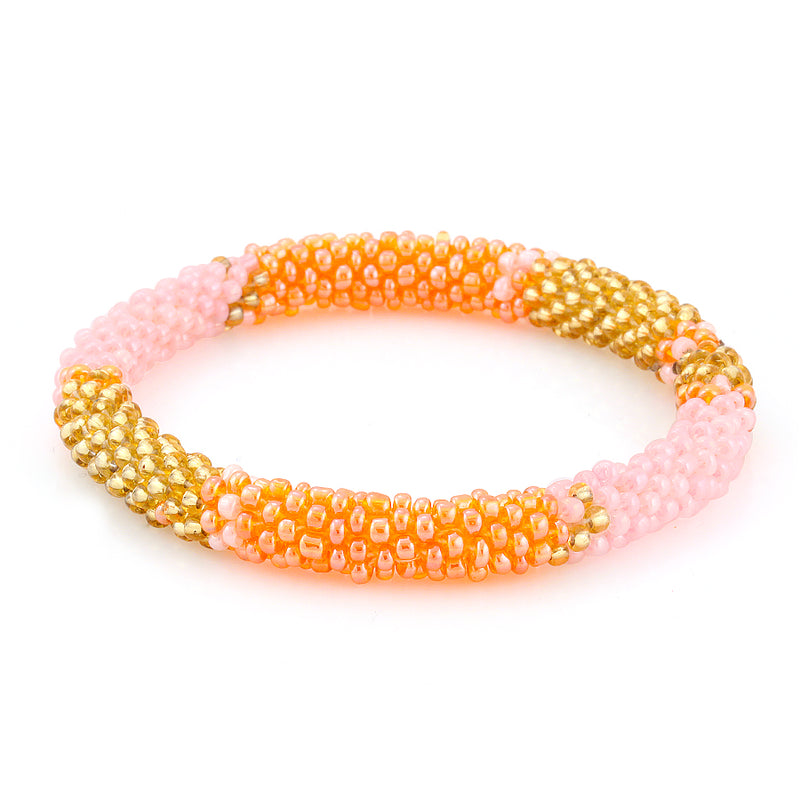 GOLD PEACH MIX WITH PINK  BRACELETS
