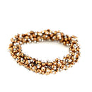 Smoky Topaz Glass Crystal Seed Beads Stretch Bracelet
