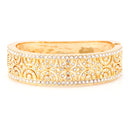 Gold and crystal detailed hinged bracelet