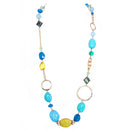 GOLD BLUE NECKLACE
