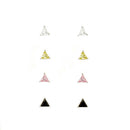 Clear Lime Pink Black Triangle Earrings Set of 4pcs