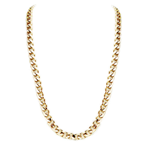 Gold Metal Chain Long Necklace