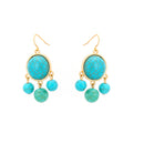 Gold-Tone Turquoise Earrings