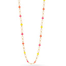 Gold-Tone Metal Multi Color Necklace