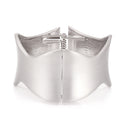 Rodium-Tone Matt Finished Hinged Bracelets