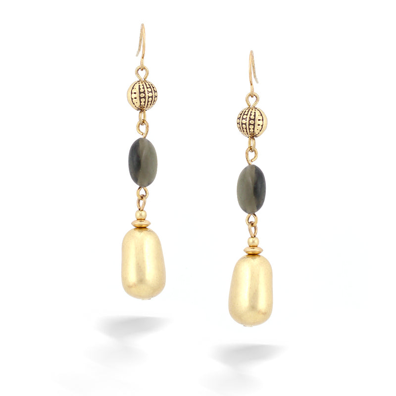 Gold-Tone Beads Earrings