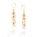 Gold-Tone Pearl Beads Earrings