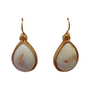 Off white teardrop shaped earrings
