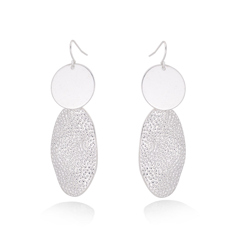 Silver-Tone Metal Earrings