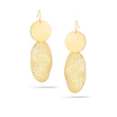 Gold-Tone Metal Hammered Drop Earrings