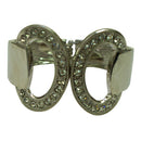 Silver buckle hinged bracelet