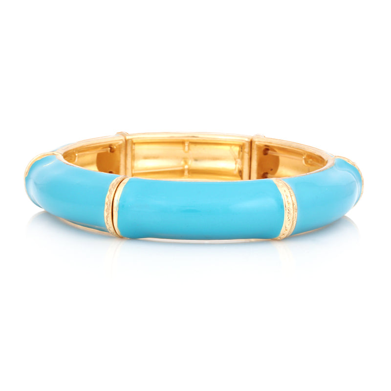 Gold Plated Turquoise Hinged Bracelet