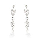 Silver Tone Crystal Earrings