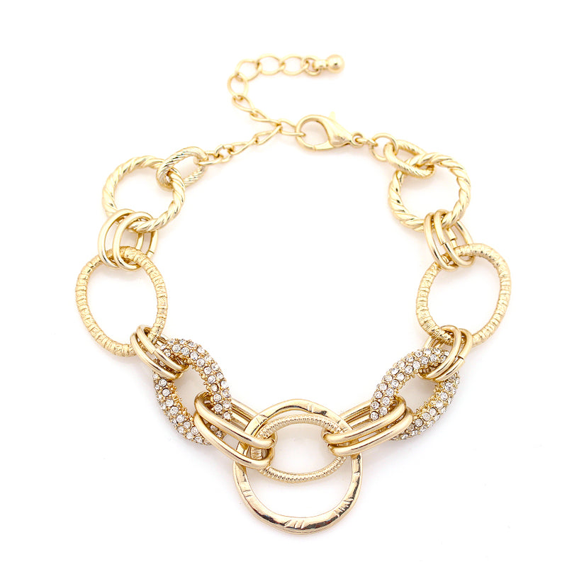 Gold-Tone Crystal Bracelets