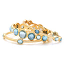Gold-Tone Metal Multi Color Crystal Bangles