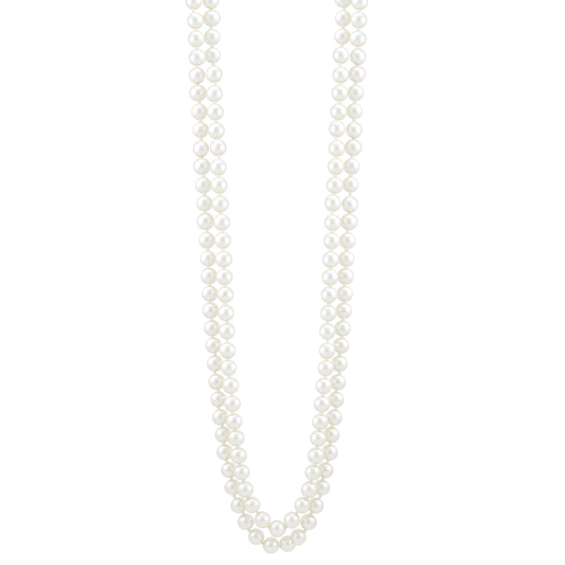 8Mm Cream Pearl Long Necklaces
