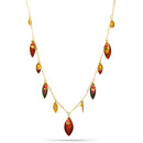 Gold-Tone Metal Patina Necklace