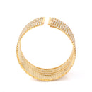 GOLD CRYSTAL COIL BRACELET SWY-18158G-15R(KNA1-B1-C1)