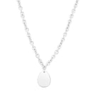 Silver-Tone Tear Drop Chain Necklace
