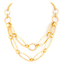 Gold-Tone Metal Linl Necklace