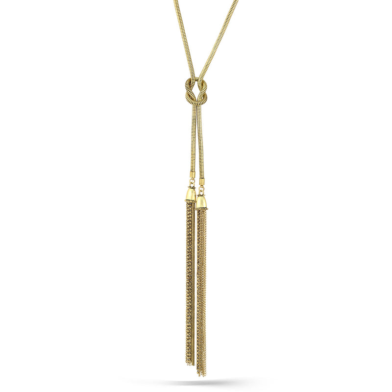 Gold-Tone Metal Charm Necklace