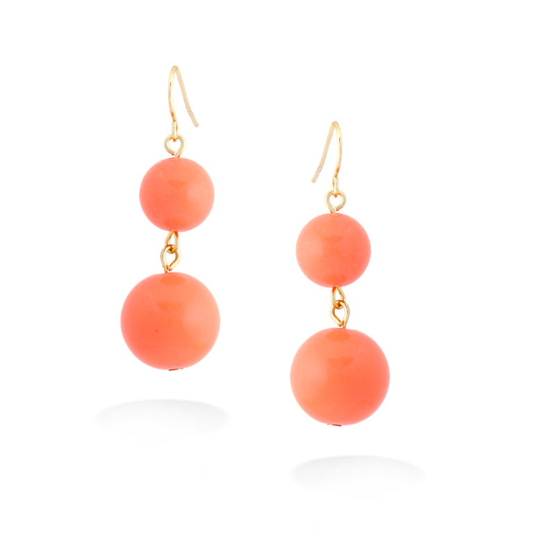 Gold-Tone Coral Earrings