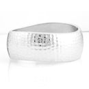 Silver Hammered Hinged Bracelet