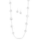 Silver-Tone Necklace And Earring Set