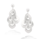 Silver-Tone Matt Teardrop Shape Earrings
