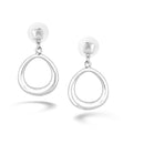 Silver Tone-Metal Teardrop Stud Earrings