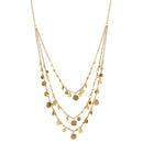 Gold-Tone Metal Coins Adjustable Lobster Claw Closure Necklaces