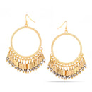 Gold-Tone Metal Hematite Chandelier Earrings