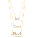 Gold-Tone Metal 3 Layered Necklace