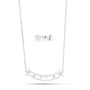 Silver-Tone Metal Crystal Pendant