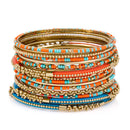 Gold-Tone Metal Multi'S Set Of 16 Bangles Set