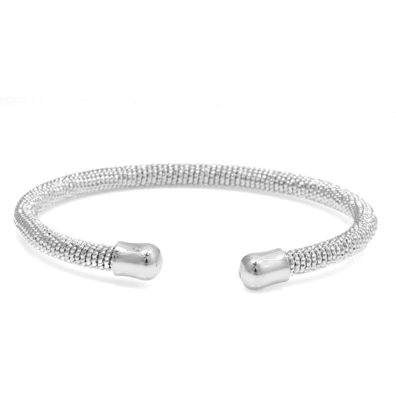 Silver Rope Cuff Bracelets